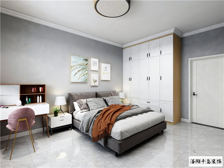 現(xiàn)代簡約主臥裝修效果圖(1)