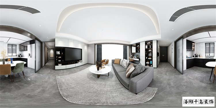 洛陽(yáng)建業(yè)科技城130㎡現(xiàn)代簡(jiǎn)約無(wú)主燈設(shè)計(jì)案例