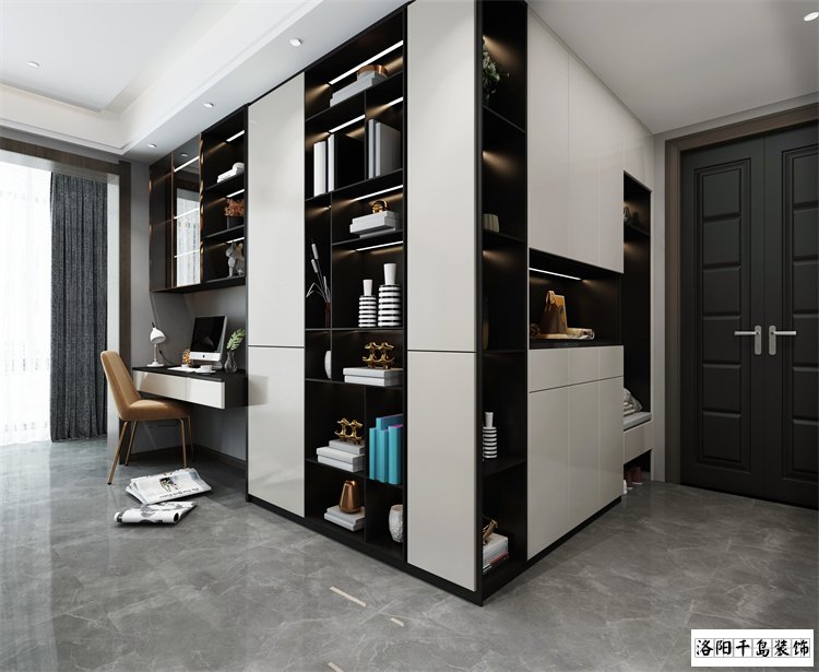 開(kāi)放式書房設(shè)計(jì)效果圖