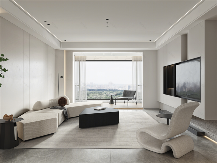 洛陽室內(nèi)裝修設(shè)計公司，極簡風(fēng)客廳裝修案例
